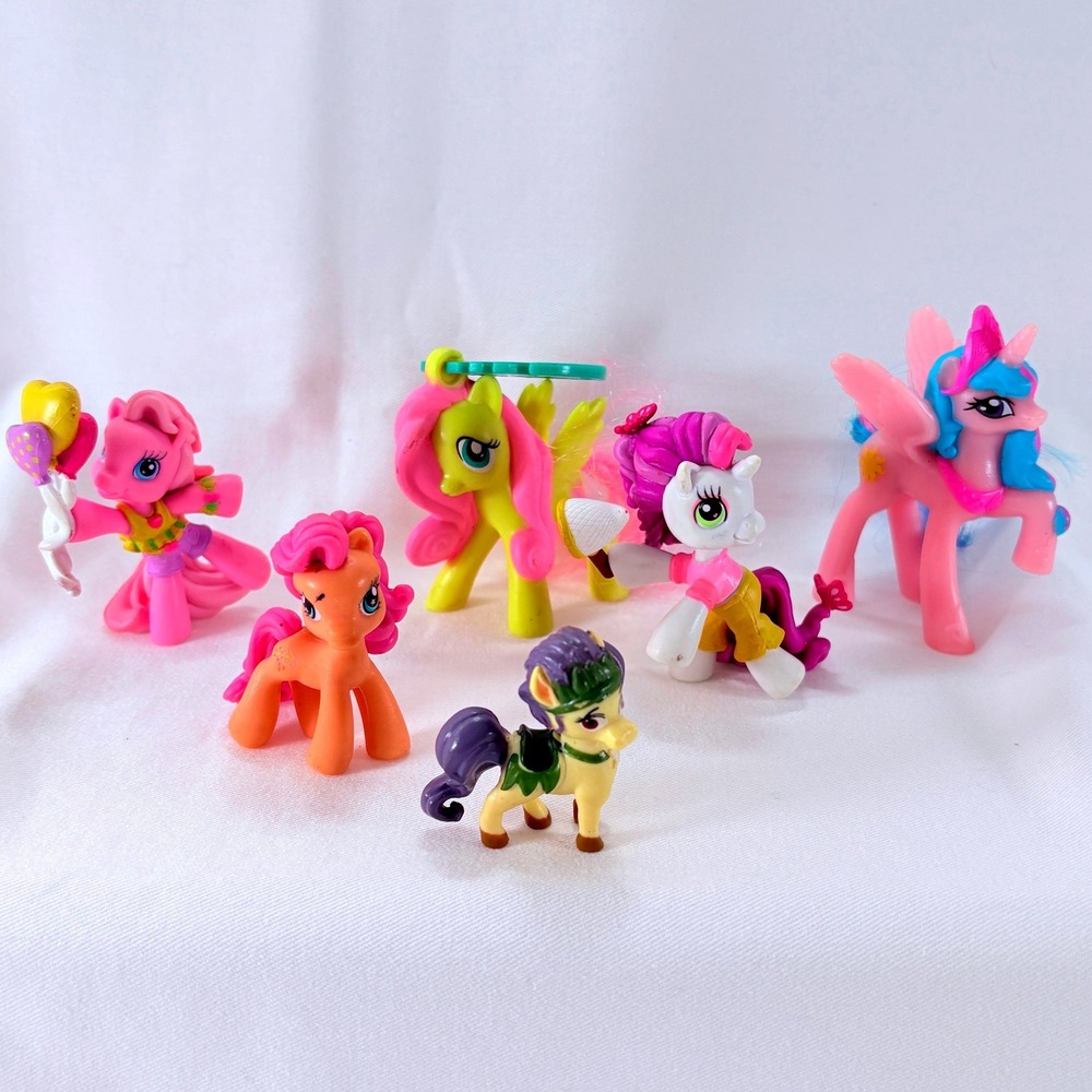 Hasbro My Little Pony Mini Figure Lot 6pc Multicolor Fluttershy Cadance Zecora